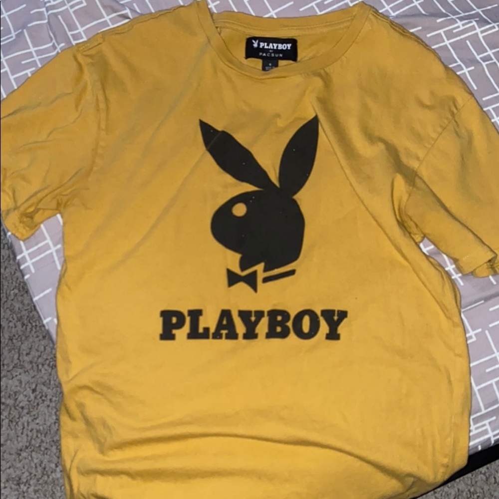 Yellow playboy shirt